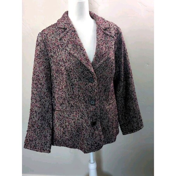 Coldwater Creek Jackets & Blazers - Coldwater Creek Womens Pink Tweed Jacket Size 18